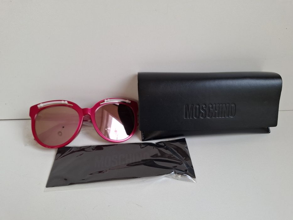 Okulary przeciwsłoneczne damskie Moschino różowe UV400