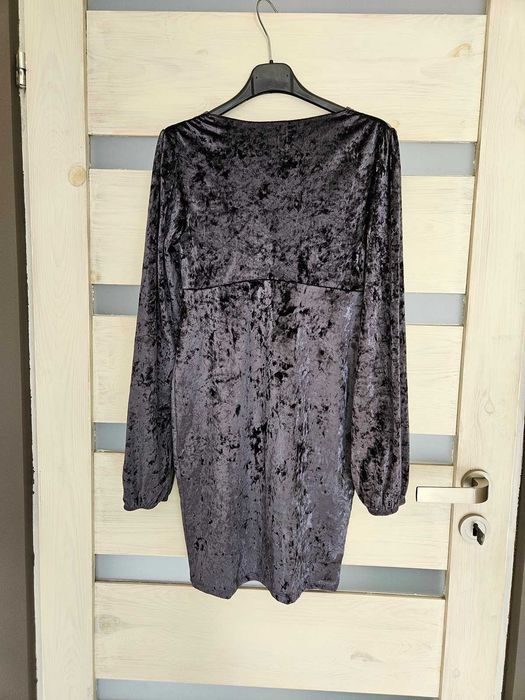 sukienka asos retro vintage guziki welur 36 S
