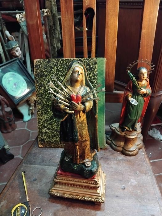 Nossa senhora das dores policromada  séc XVIll