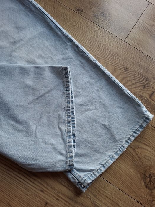 Rozmiar XXS, H&M jasne szerokie jeansy, spodnie jeansowe wide leg