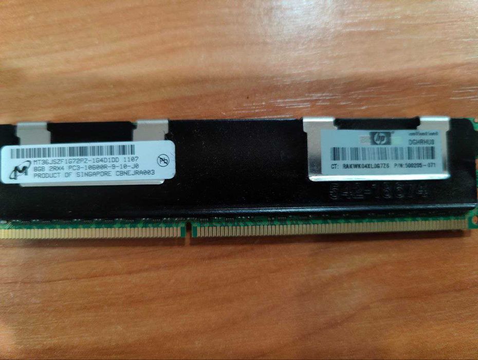 Пам'ять для сервера Micron DDR3-1333 8Gb PC3-10600R ECC Registered