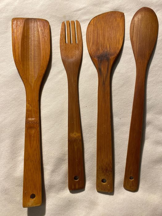 Набор деревянных лопаток для кухни деревяні кухонні лопатки приладдя