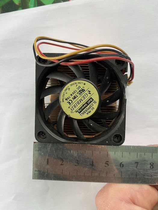 Радіатор мідний вентилятор 7*6,5