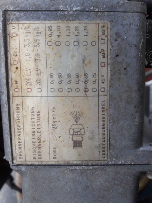 Palnik na olej grzewczy