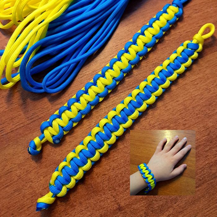 БРАСЛЕТИ зi стрічок ПАРАКОРД Фенечки Українська символіка