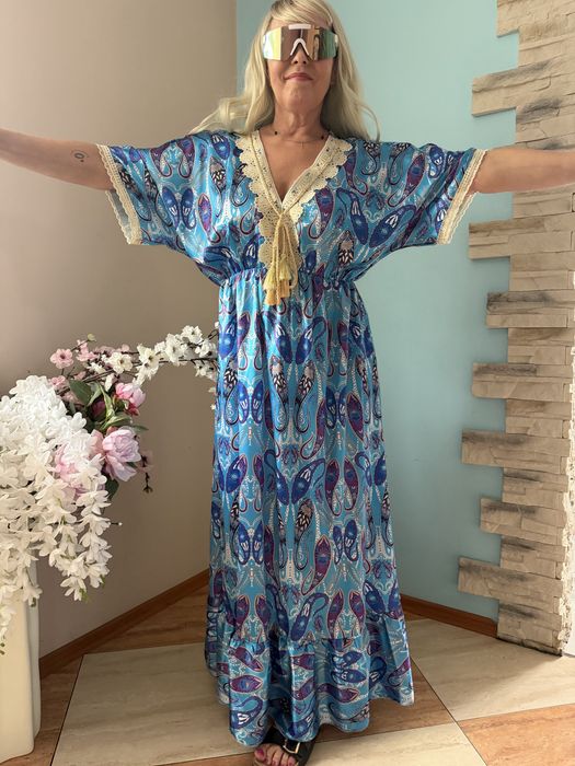 Slicza sukienka boho wzor pasley.