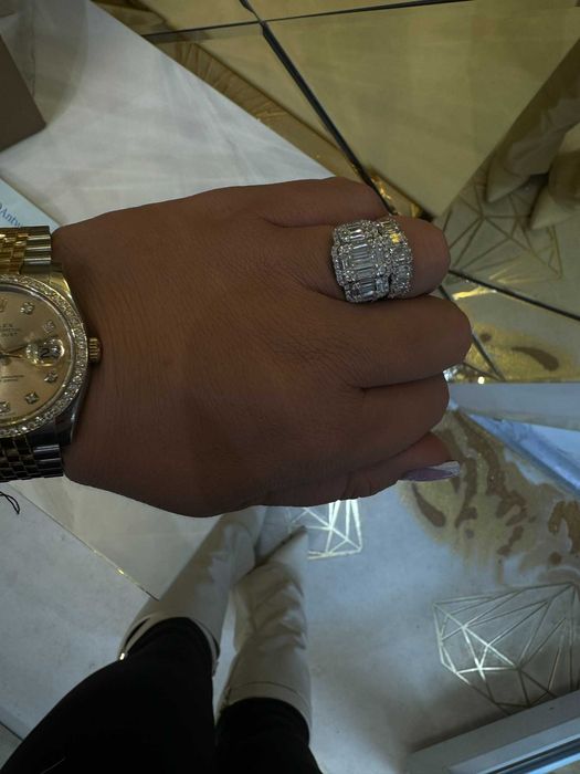 Pierścionek z diamentami naturalnymi Infinity bagiety 1.90 CT