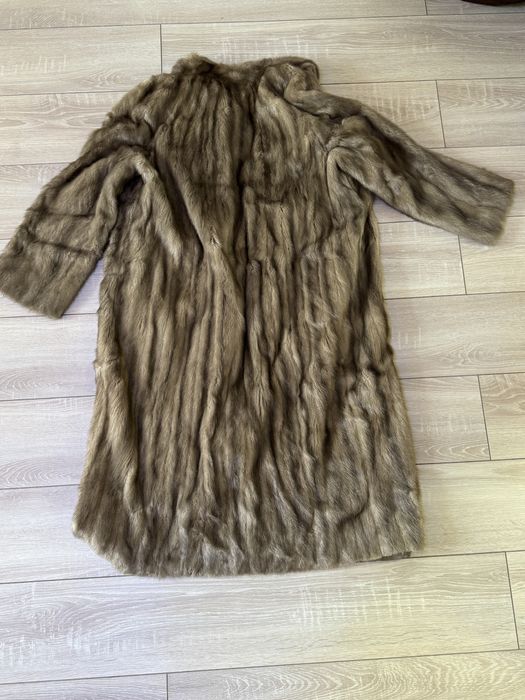 Натуральна норкова шуба 120 см (стан новоі)