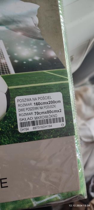 Pościel piłka nożna nowa 160x200