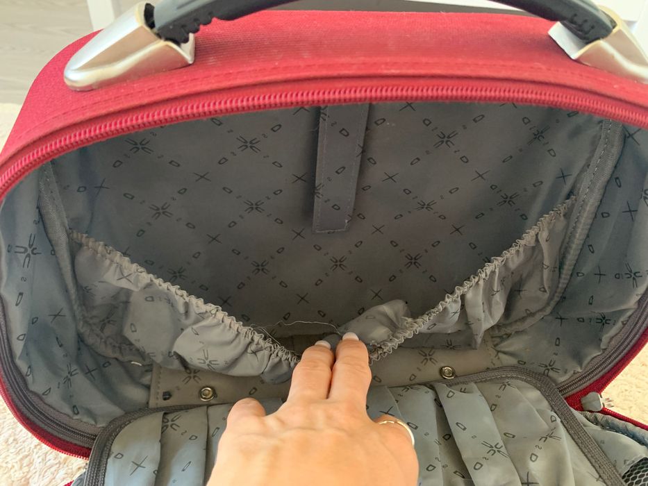 Necessaire de viagem bordô 40x30