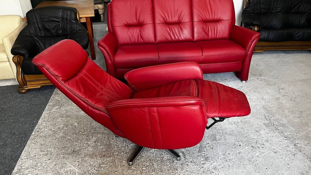 Шкіряний диван реклайнер розкладний кресло Кожаный раскладной  мебель