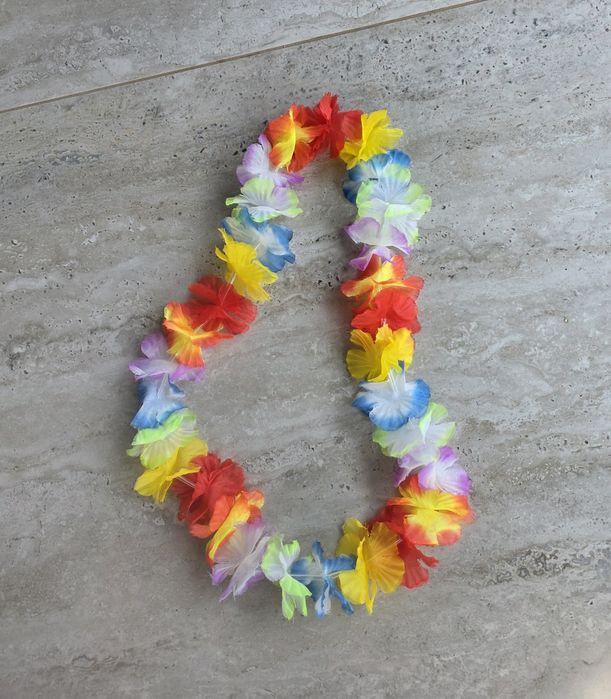 Szalik naszyjnik hawajski kwiaty kolorowy