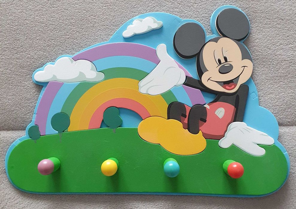 Cabide de parede infantil Mickey