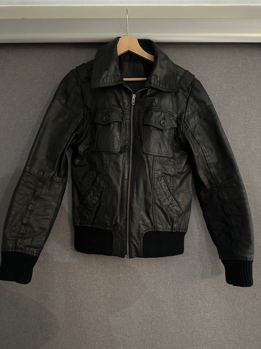 Skórzana kurtka pilotka, męska/unisex. Rozmiar S