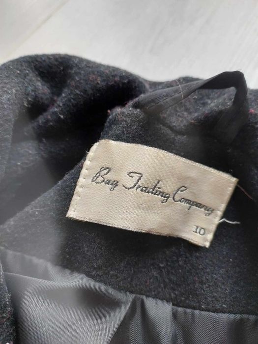 Płaszcz klasyczny czarny 38 M wełniany wełna