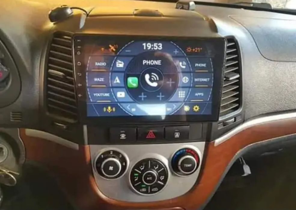 Rádio Android 14 com GPS Hyundai santa fé 2 (Novo)
