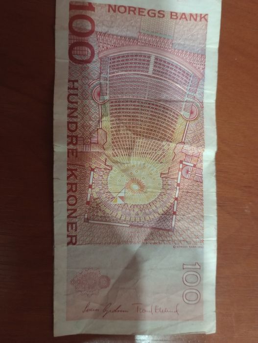 100 старих Норвежських крон.