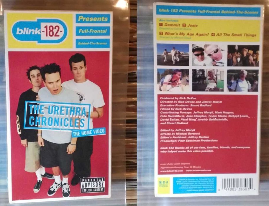 Blink 182 - The Urethra Chronicles (kaseta VHS, 1999) bez pudełka