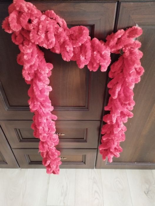 Szal boa czerwony karnawał