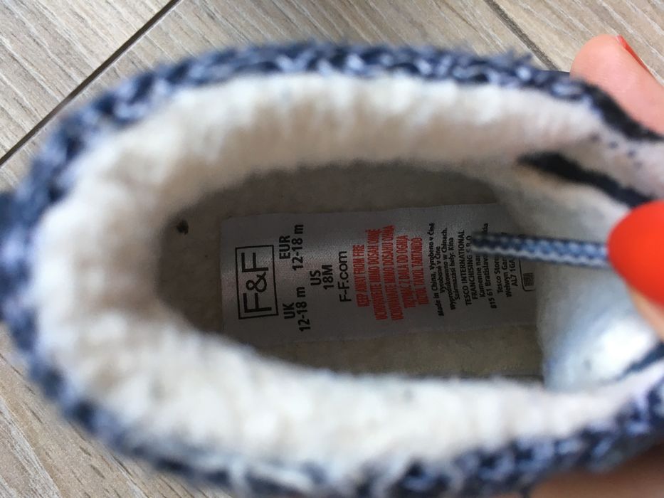 Buciki F&F trampki jak nowe rozmiar 17-18