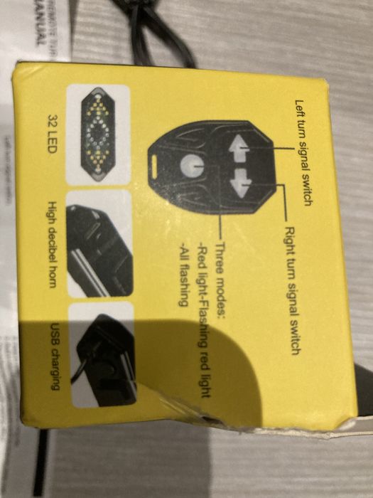 Luzes de bicicleta com mudança de direção  por comando