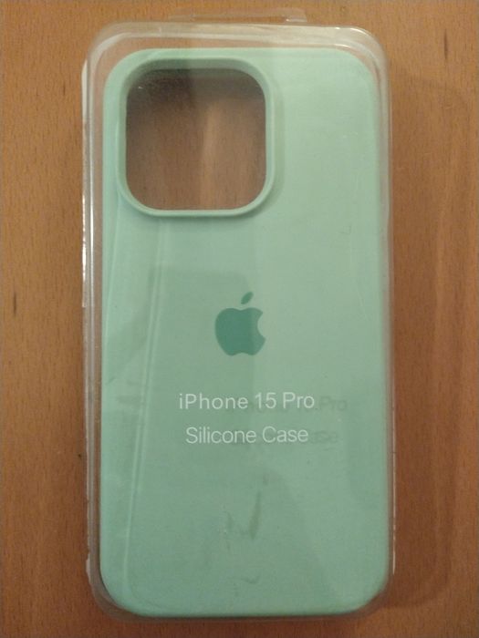 Apple Silicone Case with MagSafe for iPhone 15 Pro - Soft Mint64586426004099121