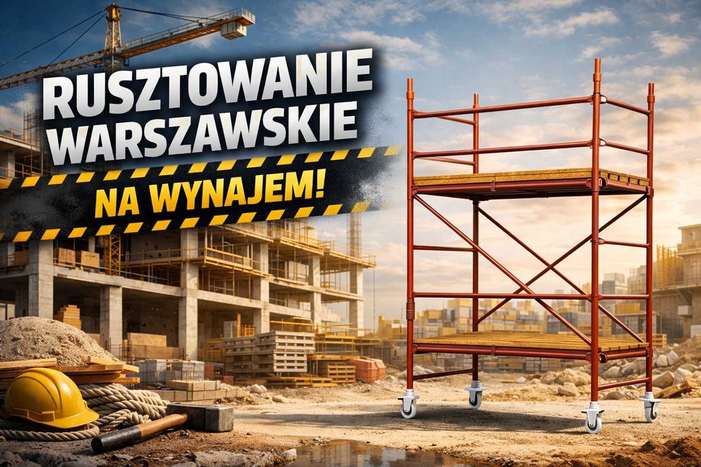 RUSZTOWANIE warszawskie WYNAJEM kompletne z KÓŁKAMI do wynajęcia