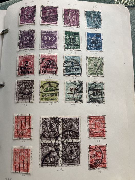 Znaczki Niemieckie1924 rok