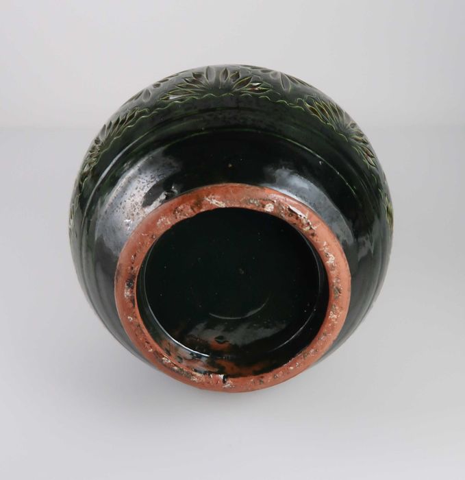 Jarra Modernista em barro policromado - 31.5 cm