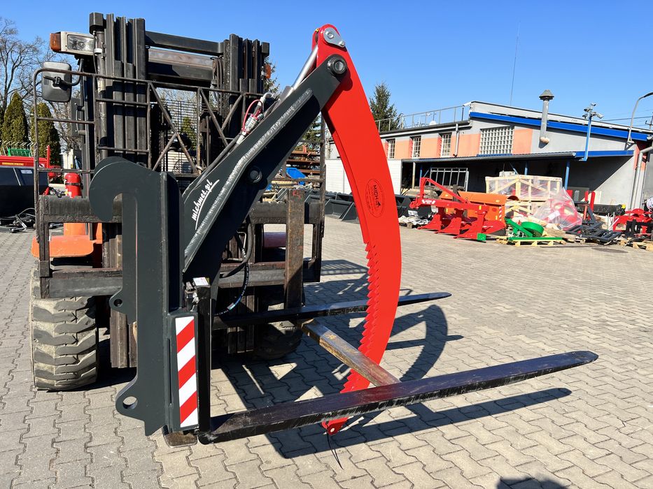 Chwytak do kłód bel drewna drzewa pazur docisk teleskopowy widła 180cm