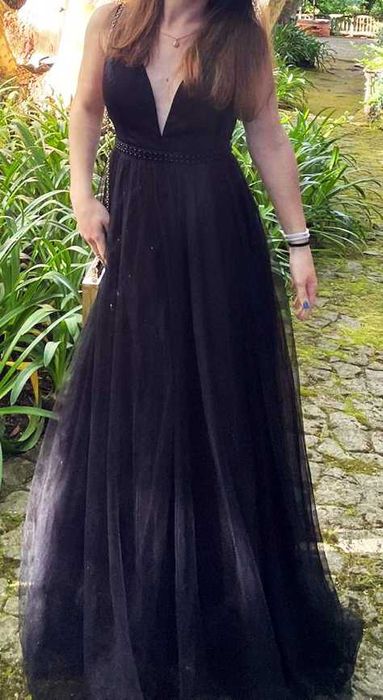 Vestido comprido preto
