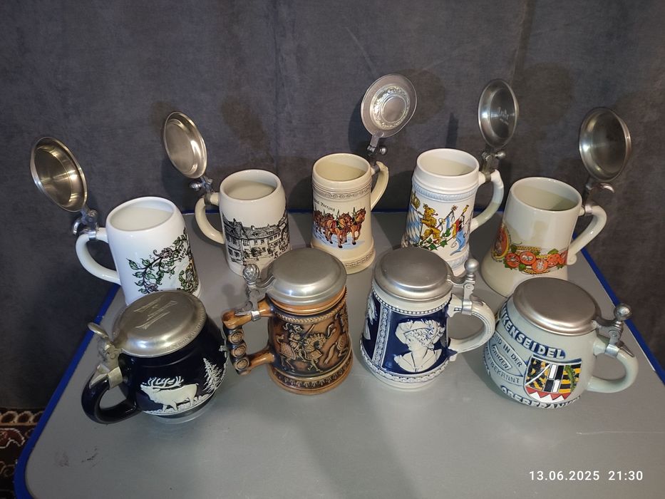 Продам німецькі пивні бакали 9шт.