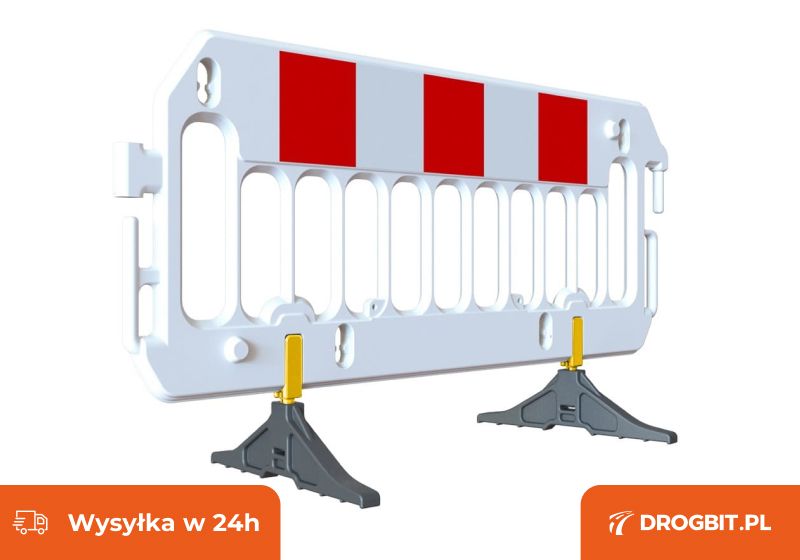 Bariera bhp PCV PVC tymczasowa ostrzegawcza EuroVision (typ Revia)