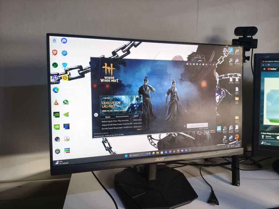 Monitor AOC Full HD 180hz FreeSync HDR. Venda ou troca.