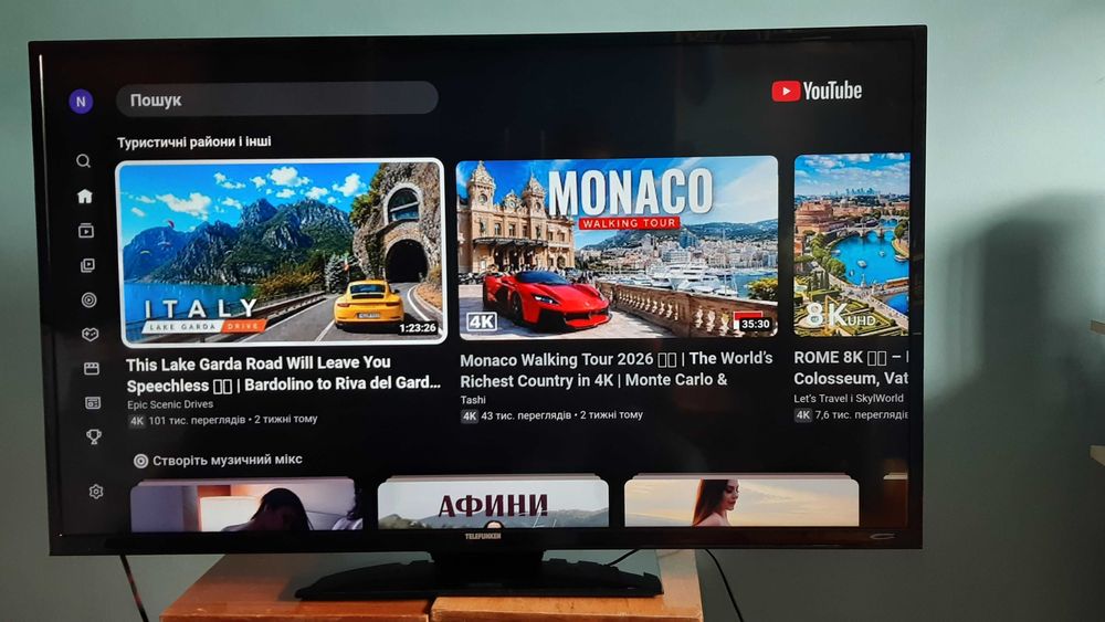 49" смарт 4K TELEFUNKEN  (Німеччина), гарантія 6 місяців!
