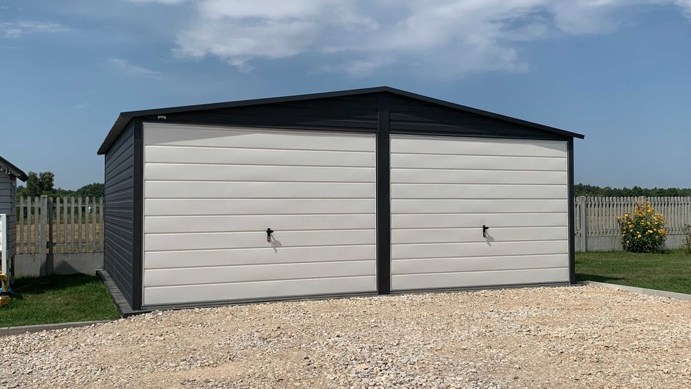 Garaż blaszany 6x6 w poziomie z profila ocynkowanego