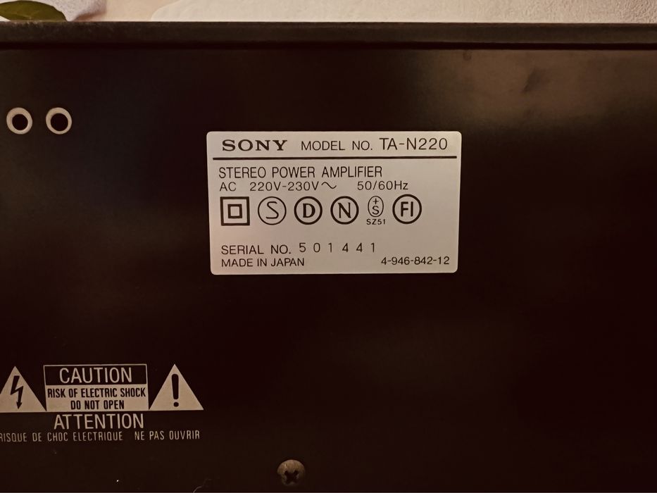 Sony TA N220 Amplificador  Excelente