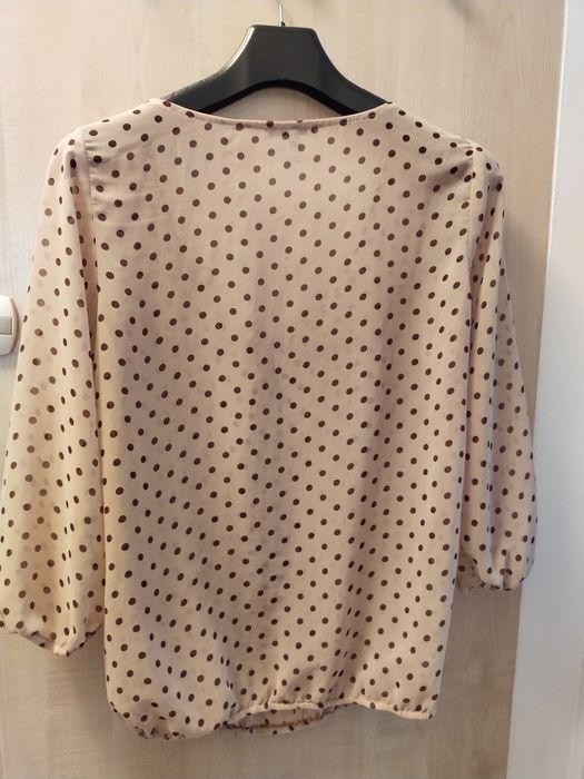 Bluzka, M, river Island, kropki, morelowa
