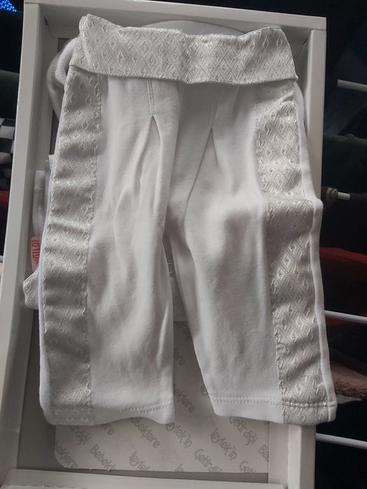 Komplet niemowlęcy na chrzest - Biały