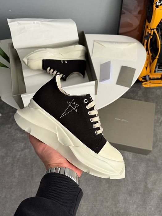 Rick Owens DRKSHDW Abstract Low Sneakers Black Milk