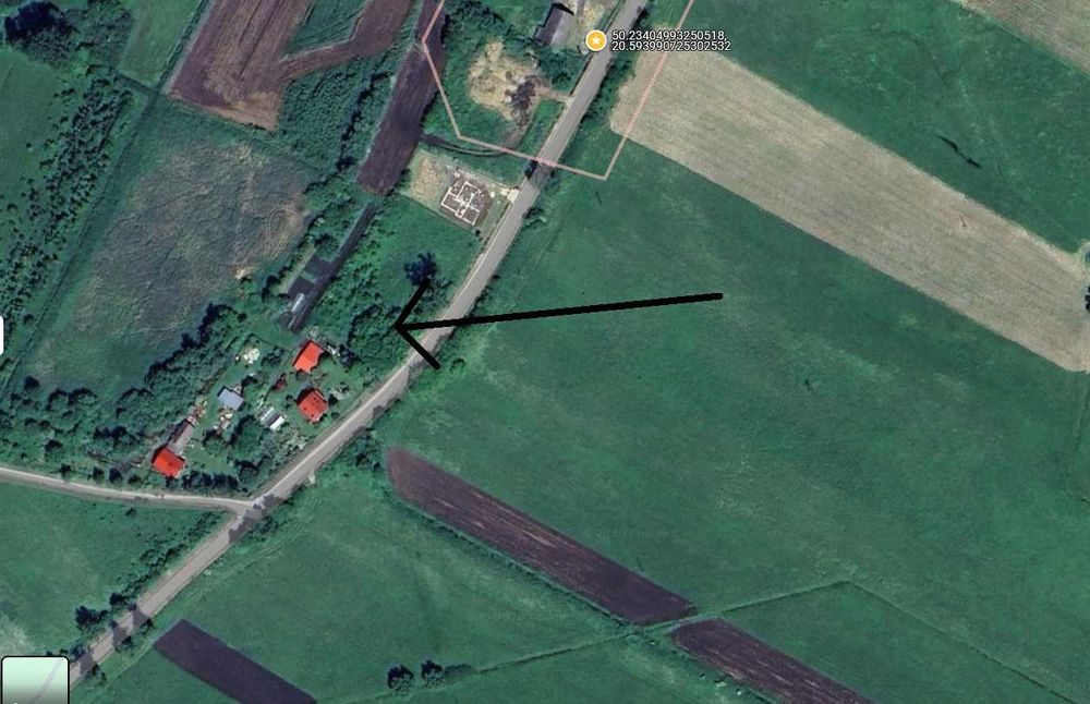 Działka 1000m2 z WZ na dom Bejsce blisko Kazimierza Wielka