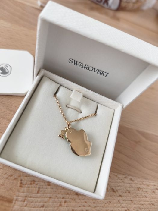Łańcuszek Swarovski Łabędź zielony kolekcja Swan