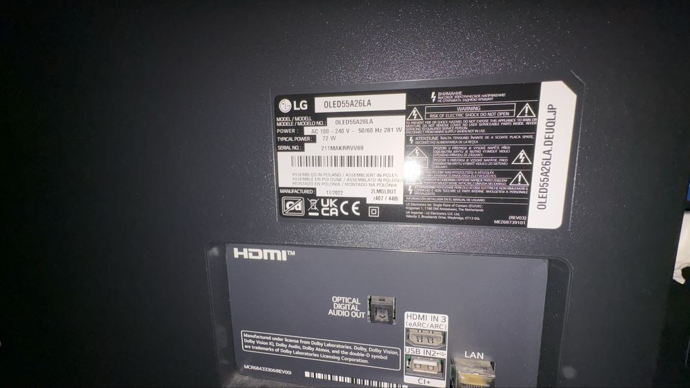 Smart TV LG OLED 55” +  LG CM2460