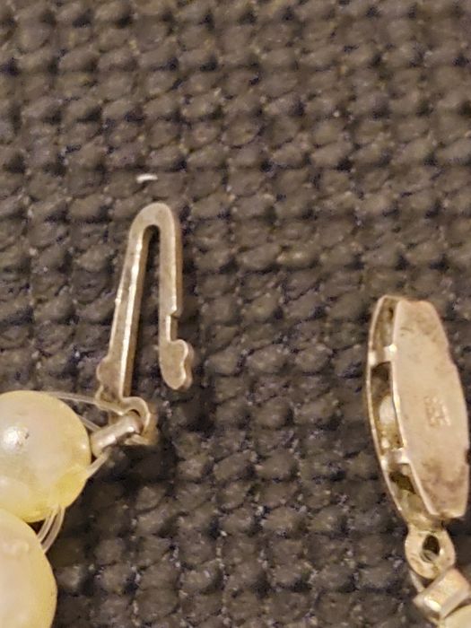 Naszyjnik CHOKER vintage perełki | SREBRO próby 835 | Stan idealny!
