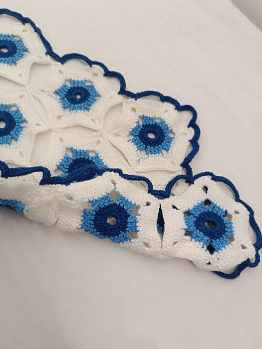 Pano Naperon em Crochê feito à mão. 40 cm. Novo