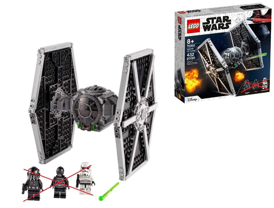 LEGO Star Wars 75300 Imperialny myśliwiec BEZ MINIFIGUREK nowy OUTLET