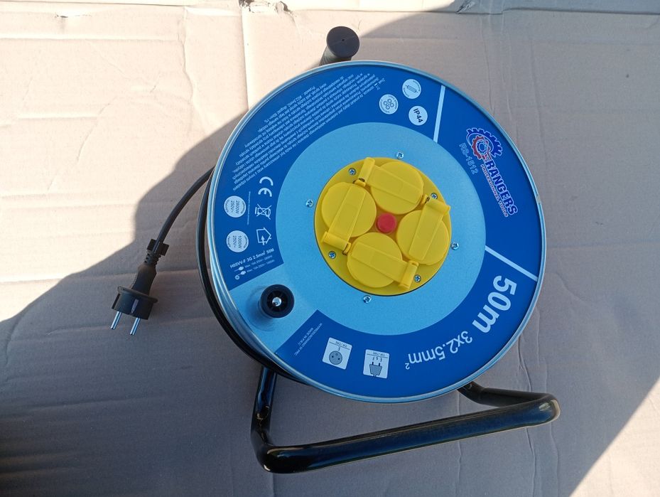 Przedłużacz 50m gruby miedziany solidny budowlany Bhp