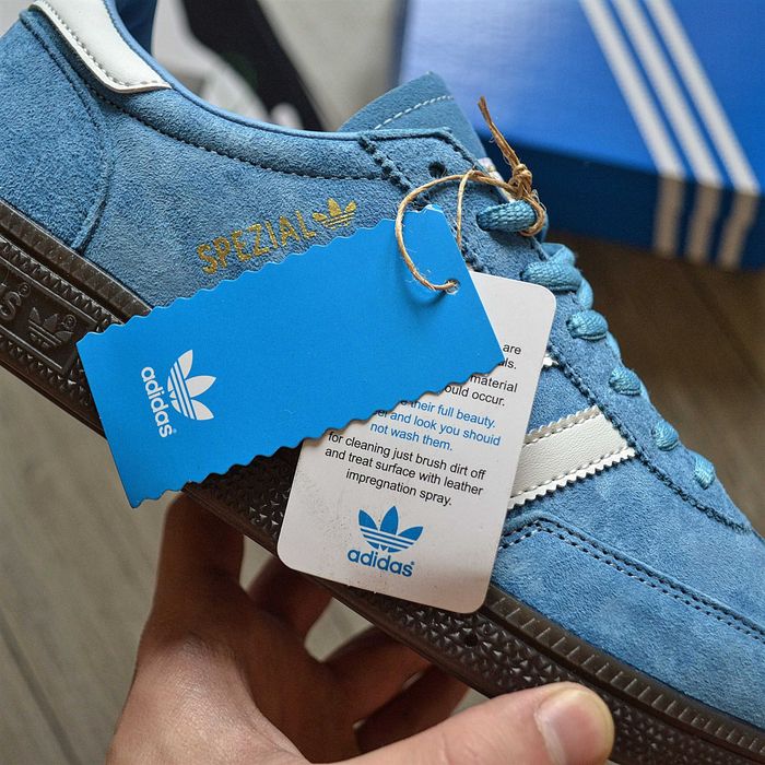 Чоловічі кросівки Adidas Handball Spezial 'Light Blue/Cloud White/Gum' Розміри 40-44