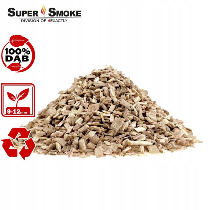 Zrębki Wędzarnicze Super Smoke DĄB KL-10 (9-12mm) Large 4L Kraft