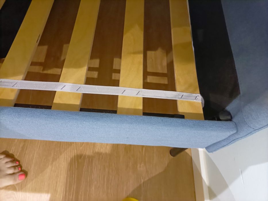 Cama de solteiro 90x200 com colchão e estrado